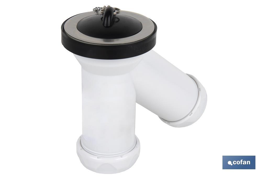 SIFÓN Y COMPACTO CON SALIDA Ø32-40 Y VÁLVULA LAVABO-BIDÉ Ø70