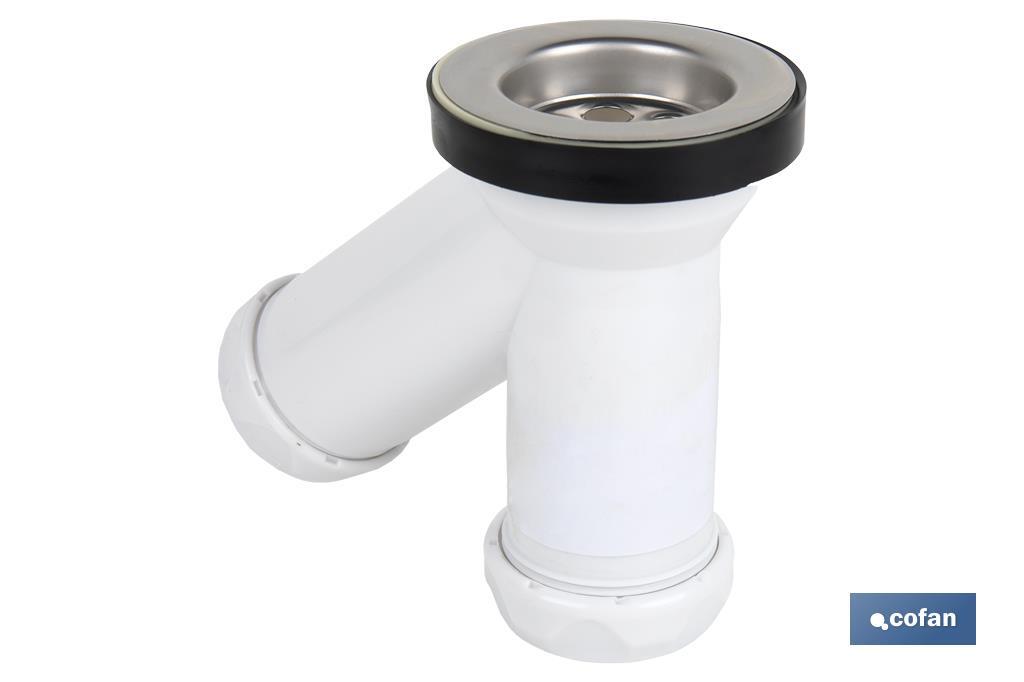 SIFÓN Y COMPACTO CON SALIDA Ø32-40 Y VÁLVULA LAVABO-BIDÉ Ø70