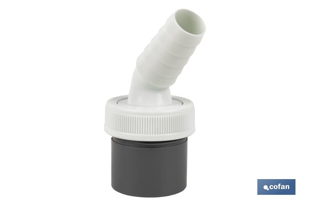 CONEXIÓN PVC Ø40 MM CON DOBLE TOMA AUXILIAR PARA ELECTRODOMÉSTICOS