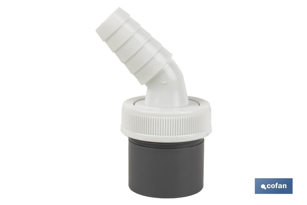 CONEXIÓN PVC Ø40 MM CON DOBLE TOMA AUXILIAR PARA ELECTRODOMÉSTICOS