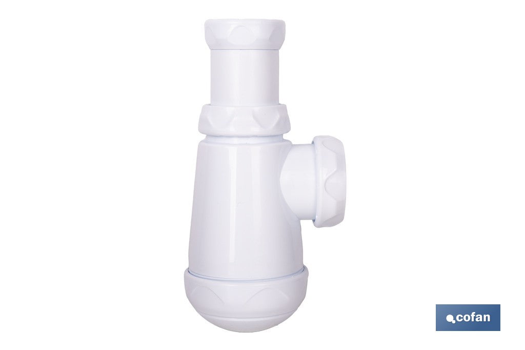 SIFÓN DE BOTELLA CON SALIDA Ø32-40 MM Y RACOR 1 1/4