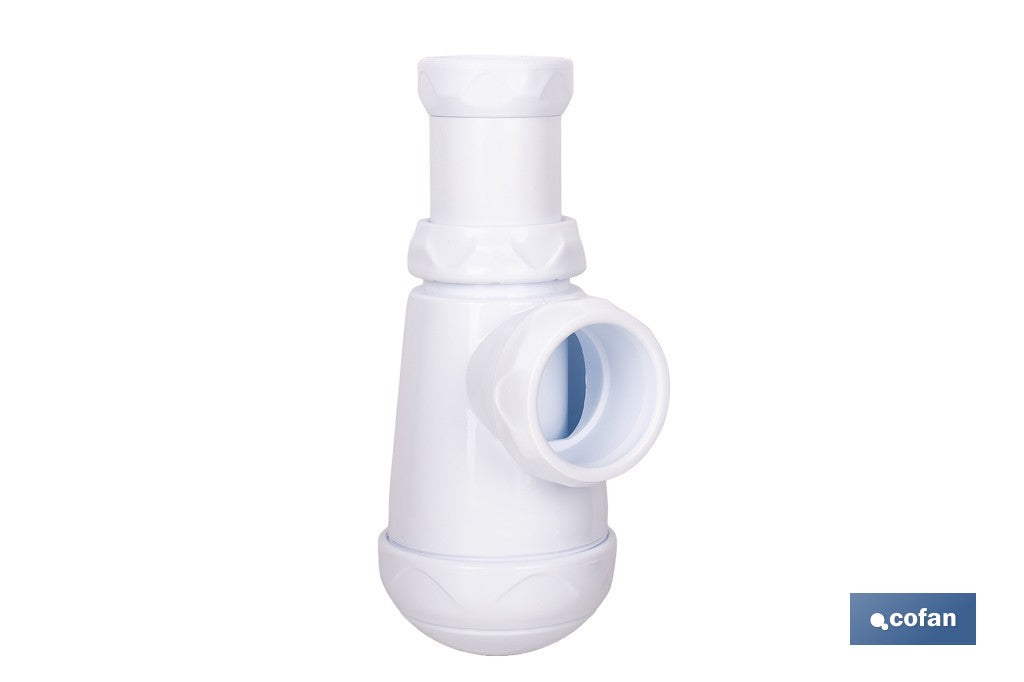 SIFÓN DE BOTELLA CON SALIDA Ø32-40 MM Y RACOR 1 1/4