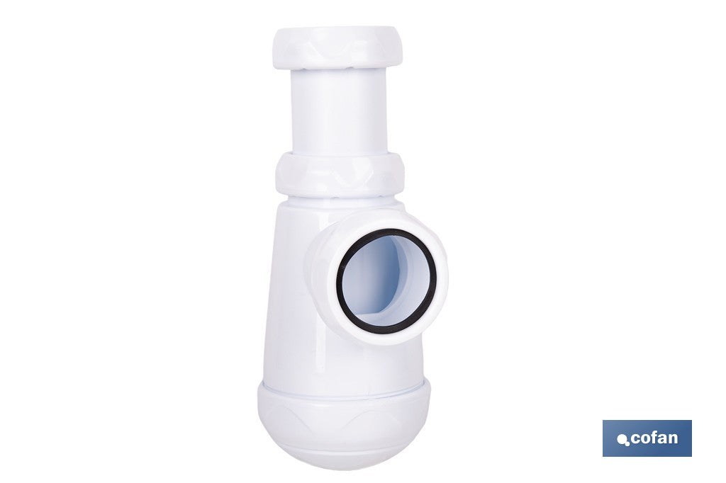 SIFÓN DE BOTELLA CON SALIDA Ø32-40 MM Y RACOR 1 1/2-1 1/4