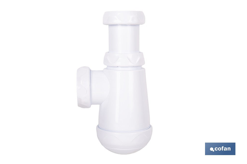 SIFÓN DE BOTELLA CON SALIDA Ø32-40 MM Y RACOR 1 1/2-1 1/4