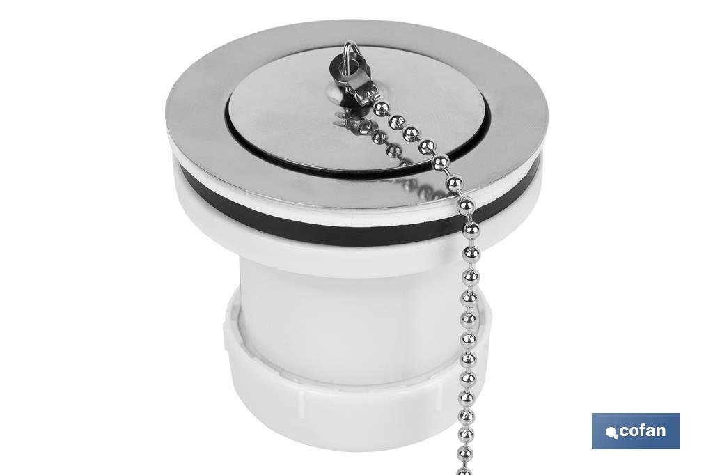 VÁLVULA LAVABO-BIDÉ 1 1/2 x 70 TAPÓN METÁLICO