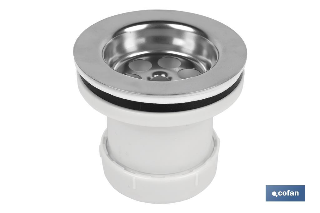 VÁLVULA LAVABO-BIDÉ 1 1/4 x 70 TAPÓN METÁLICO