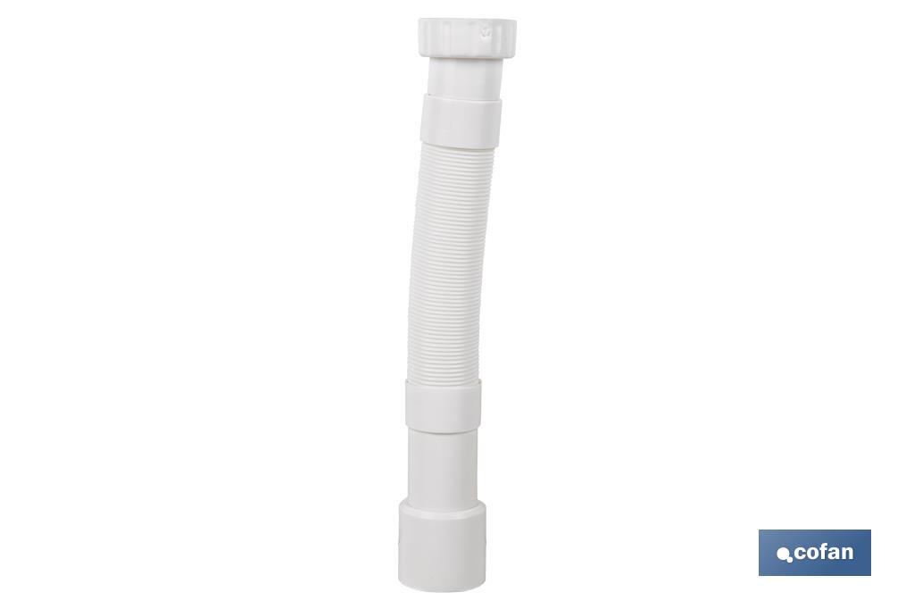 TUBO FLEXIBLE BLANCO 1 1/4 Ø32-40 MM 300-720 MM