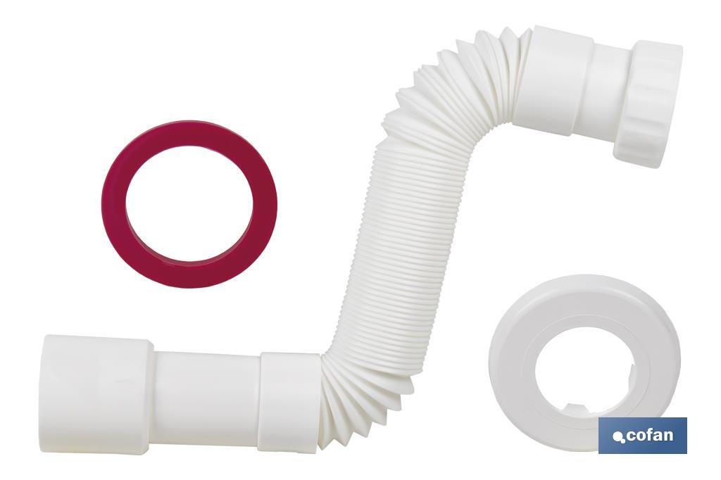 TUBO FLEXIBLE BLANCO 1 1/2 Ø40-50 MM 300-720 MM