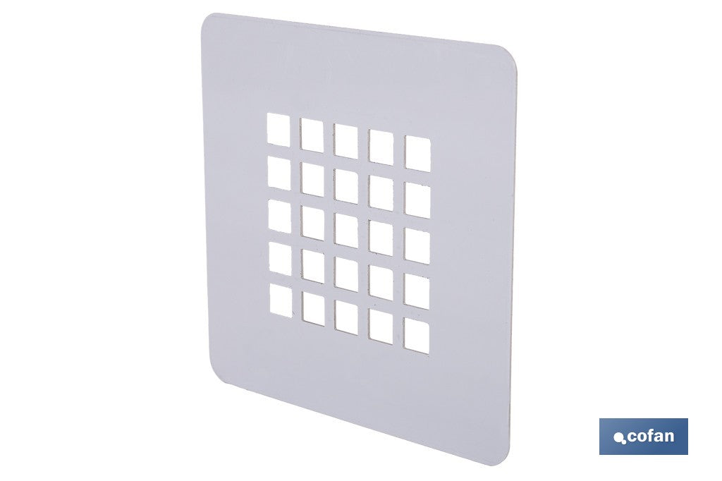 REJILLA DE DUCHA DE ACERO INOXIDABLE CEPILLADO 125 X 125 MM