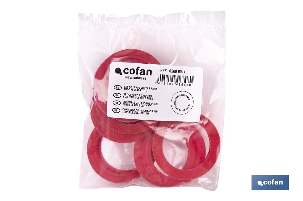 SET DE 10 JUNTAS PARA TUBO FLEXIBLE 1 1/2