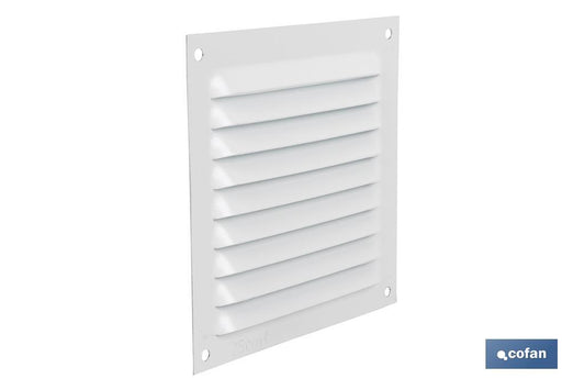 REJILLA DE VENTILACIÓN ALUMINIO BLANCO 10 X 10 CM venta unitaria