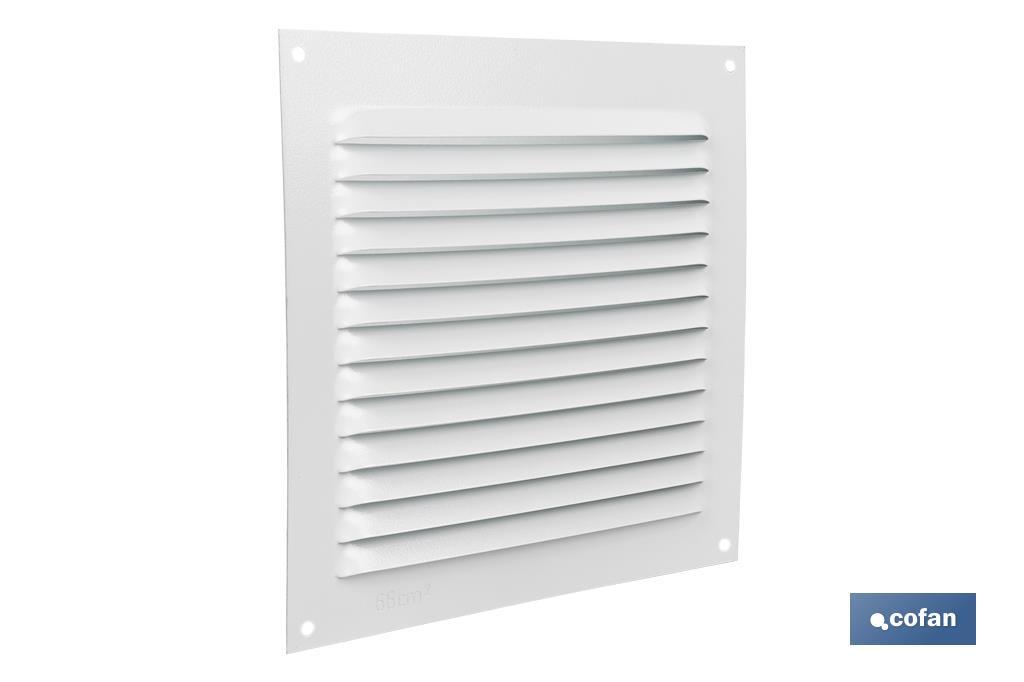 REJILLA DE VENTILACIÓN ALUMINIO BLANCO 15 X 15 CM