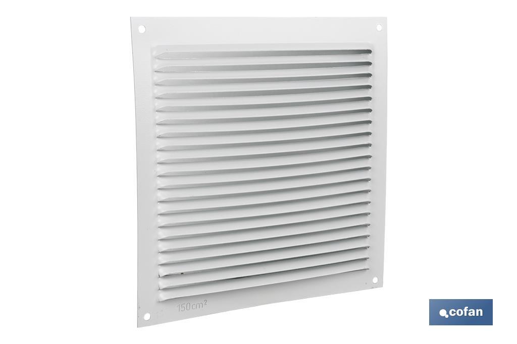 REJILLA DE VENTILACIÓN ALUMINIO BLANCO 17 X 17 CM venta unitaria