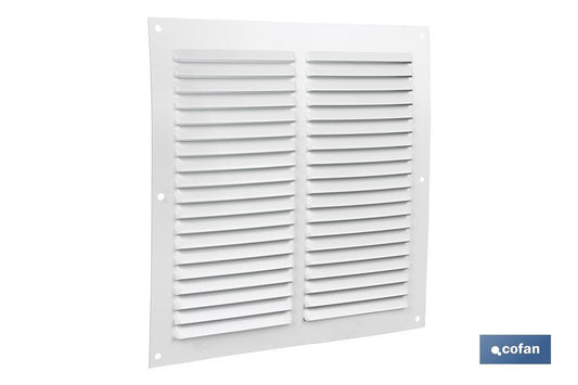 REJILLA DE VENTILACIÓN ALUMINIO BLANCO 20 X 20 CM