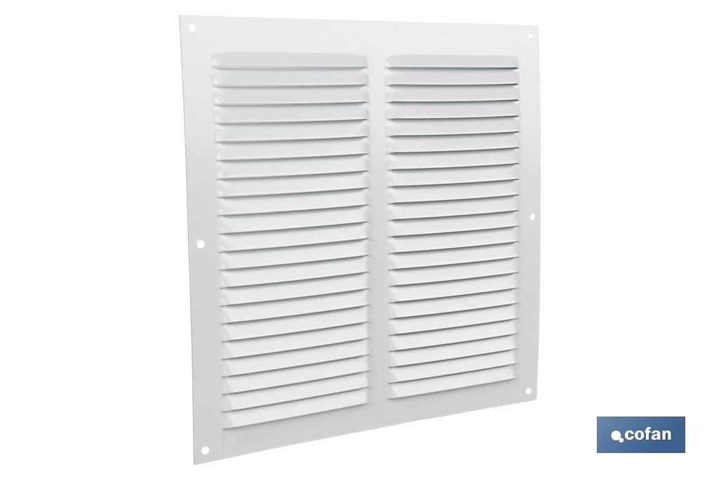 REJILLA DE VENTILACIÓN ALUMINIO BLANCO 25 X 25 CM venta unitaria