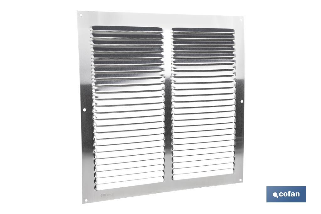 REJILLA DE VENTILACIÓN ALUMINIO CON MOSQUITERA 30 X 30 CM venta unitaria