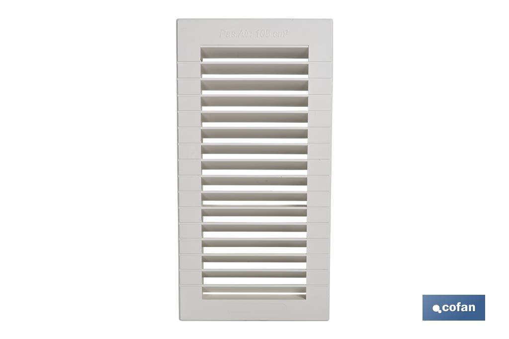 REJILLA DE VENTILACIÓN ABS PARA EMPOTRAR 13 X 26 CM