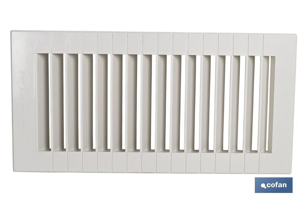 REJILLA DE VENTILACIÓN ABS PARA EMPOTRAR 13 X 26 CM venta unitaria