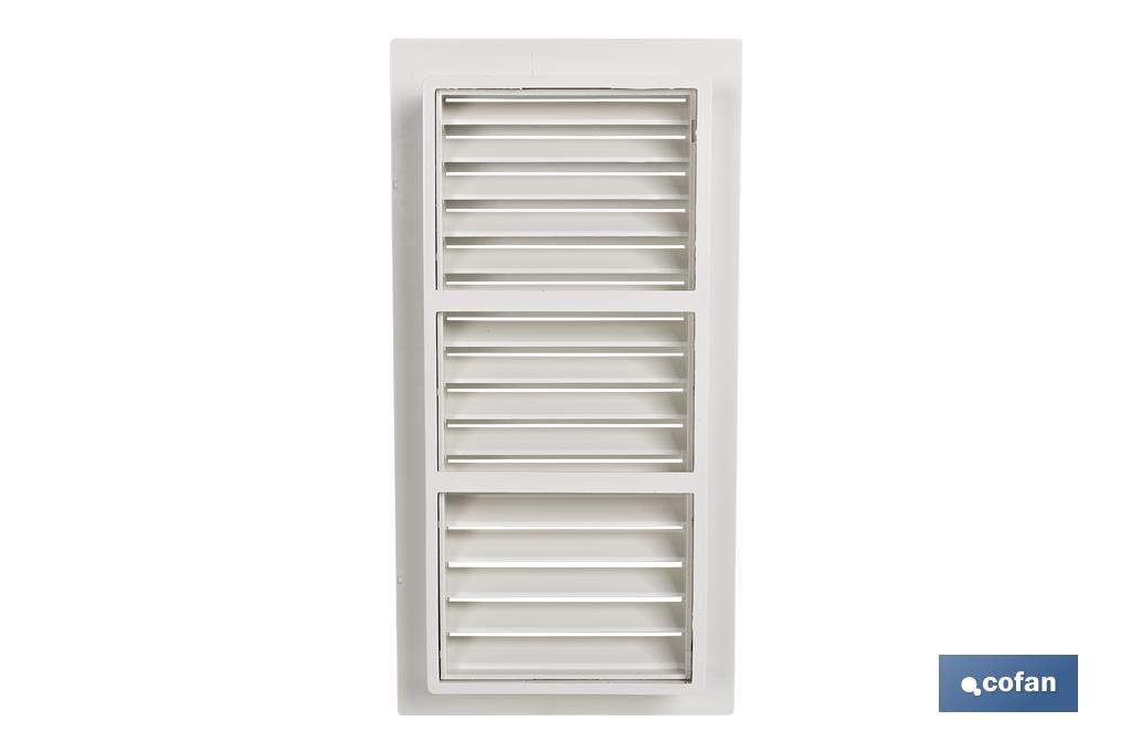 REJILLA DE VENTILACIÓN ABS PARA EMPOTRAR 13 X 26 CM venta unitaria