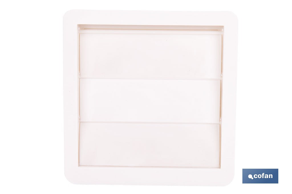 REJILLA DE VENTILACIÓN ABS BLANCO LAMAS MÓVILES Ø10 CM
