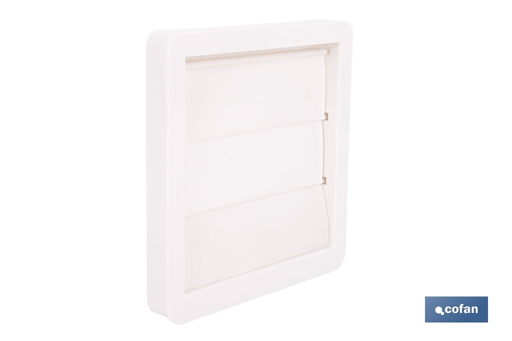 REJILLA DE VENTILACIÓN ABS BLANCO LAMAS MÓVILES Ø10 CM