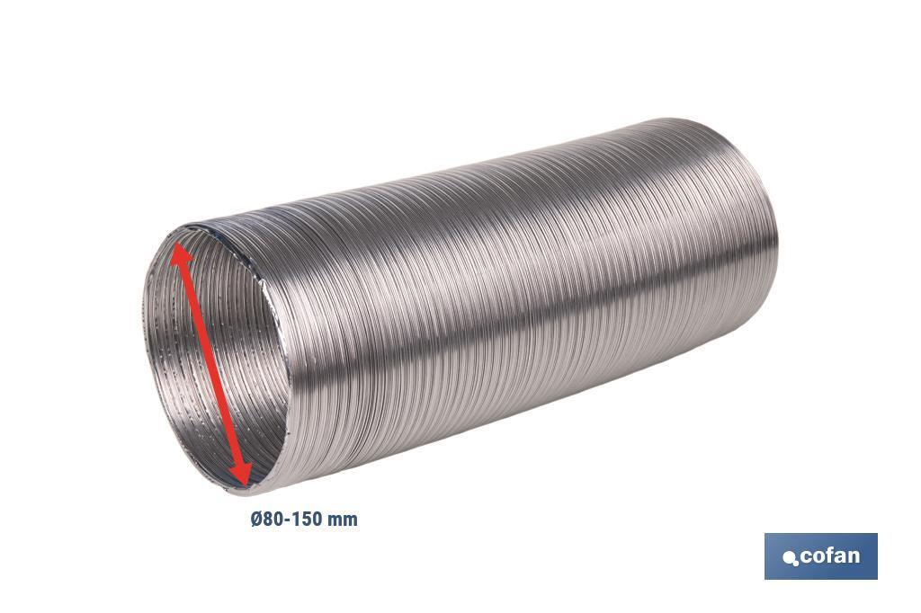 TUBO FLEXIBLE SEMIRRÍGIDO ALUMINIO Ø80 MM X 3 M
