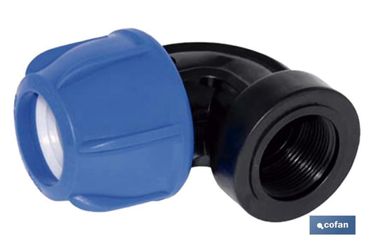 CODO 90° ROSCA HEMBRA PP PN16 63 X 2  VENTA UNITARIA