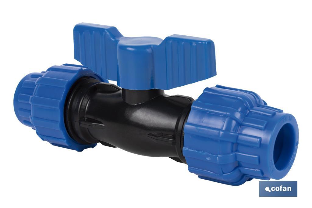 VÁLVULA DE BOLA PP PN16 20 X 20  VENTA UNITARIA