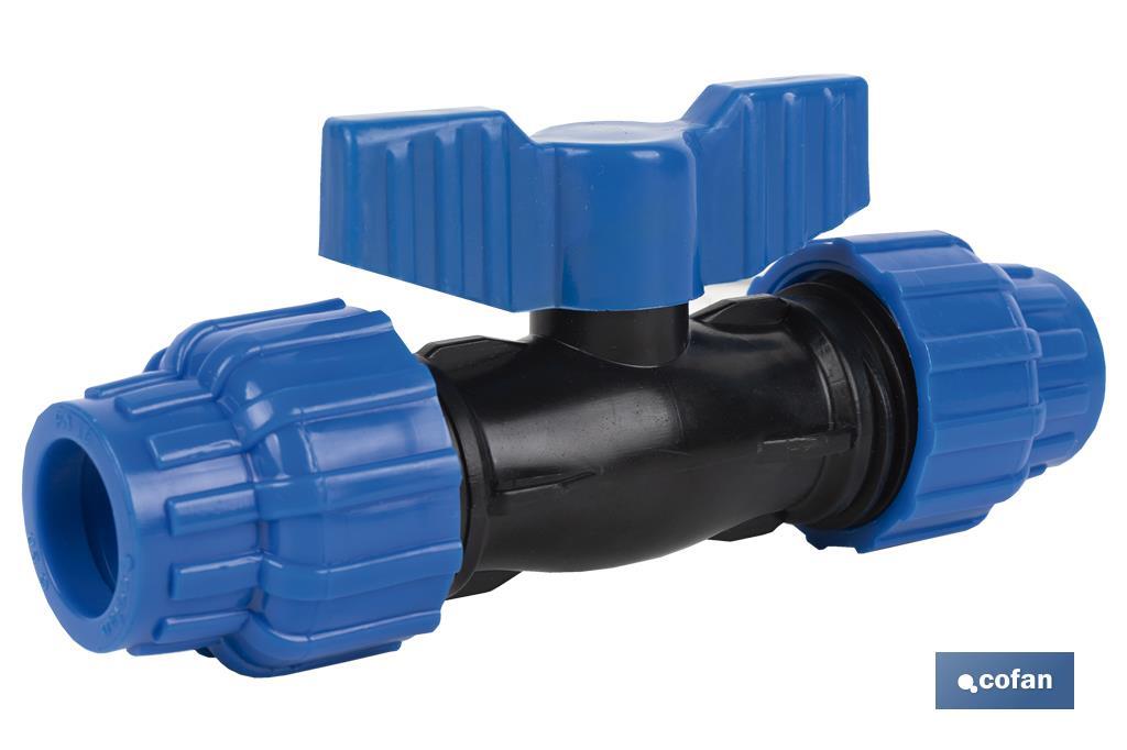 VÁLVULA DE BOLA PP PN16 20 X 20  VENTA UNITARIA