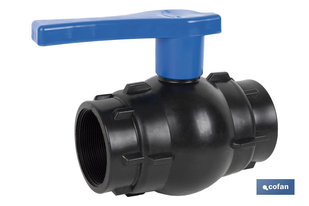 VÁLVULA DE BOLA ROSCA H-H PP PN16 3/4 x 3/4
