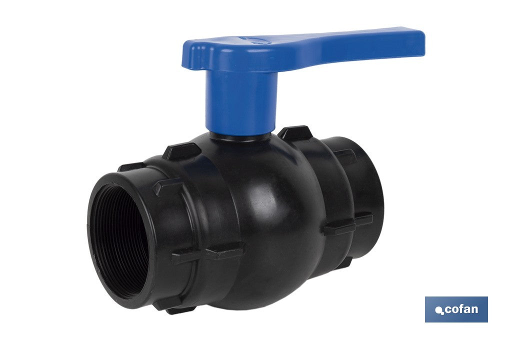 VÁLVULA DE BOLA ROSCA H-H PP PN16 3/4 x 3/4