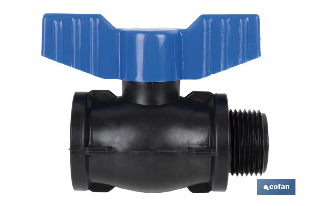 VÁLVULA DE BOLA ROSCA M-H PP PN16 1 x 1 VENTA UNITARIA