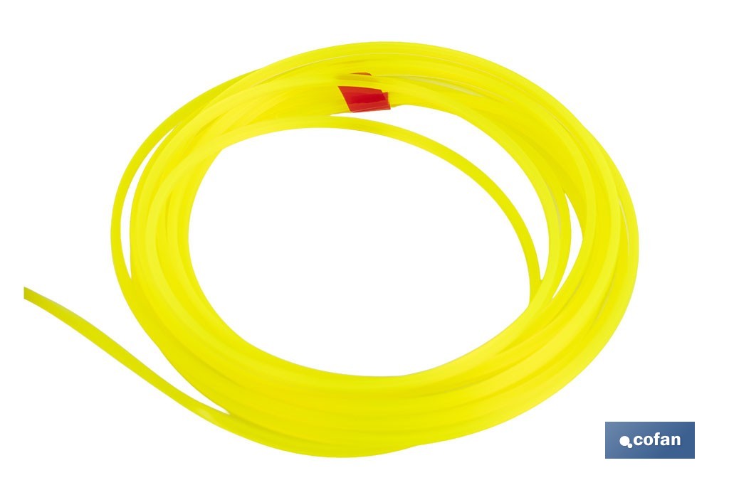 HILO CUADRADO DE NYLON PARA DESBROZADORA 42 M X 3 MM