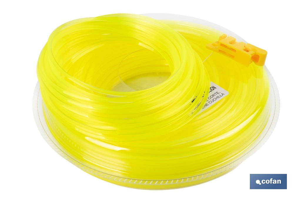 HILO CUADRADO DE NYLON PARA DESBROZADORA 67 M X 2,4 MM