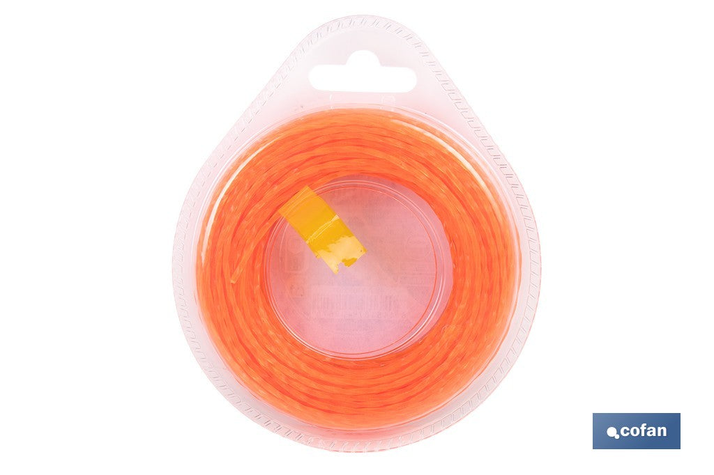 HILO HELICOIDAL DE NYLON PARA DESBROZADORA 25 M X 1,6 MM