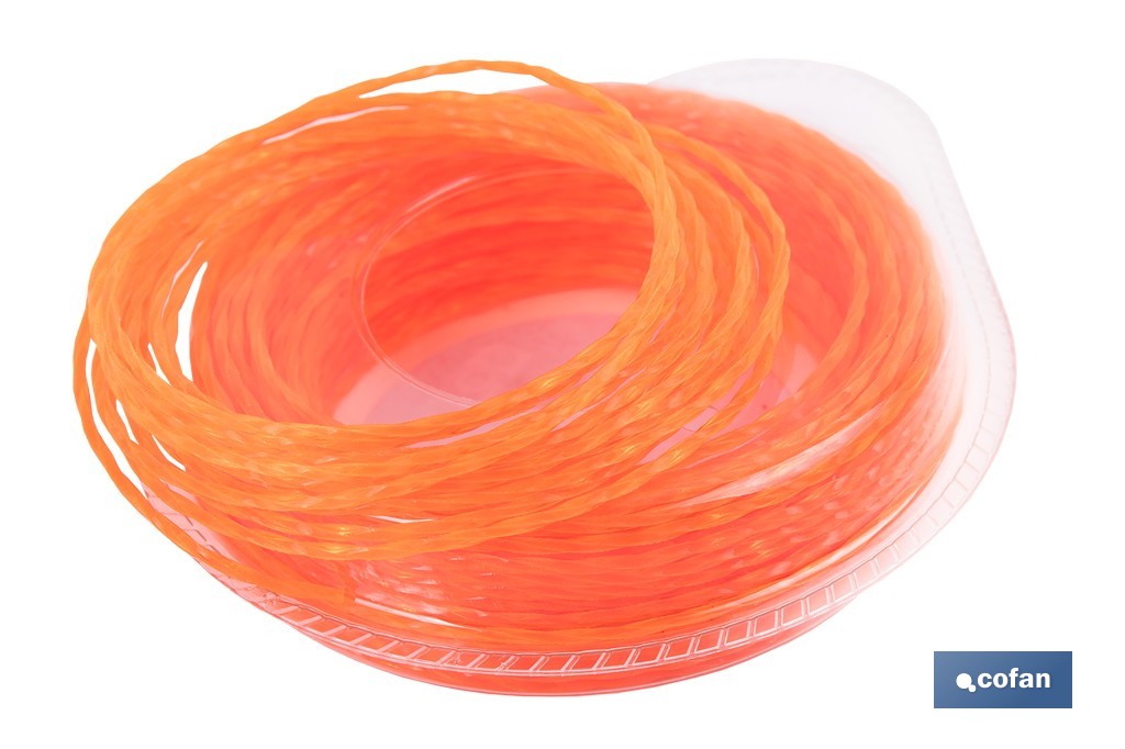 HILO HELICOIDAL DE NYLON PARA DESBROZADORA 25 M X 1,6 MM