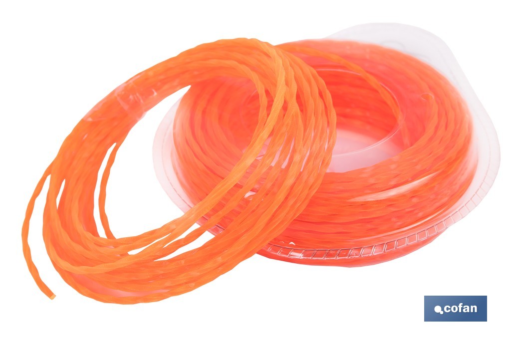 HILO HELICOIDAL DE NYLON PARA DESBROZADORA 20 M X 2 MM