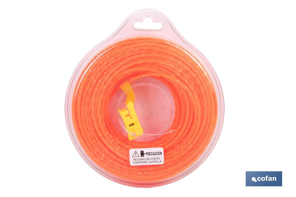 HILO HELICOIDAL DE NYLON PARA DESBROZADORA 40 M X 3,3 MM