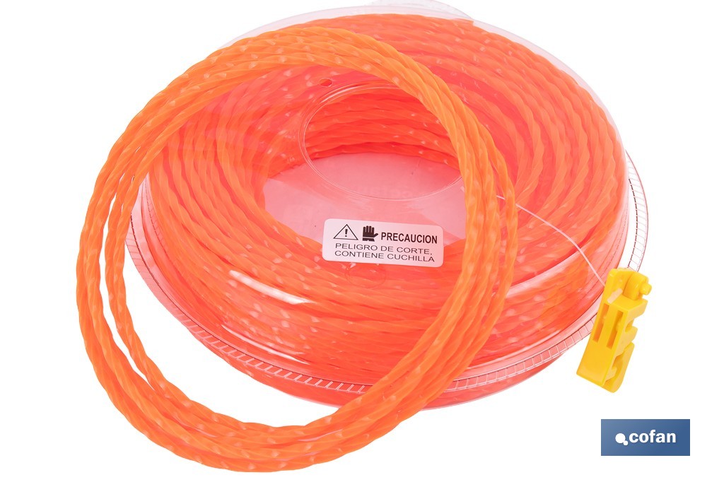 HILO HELICOIDAL DE NYLON PARA DESBROZADORA 40 M X 3,3 MM