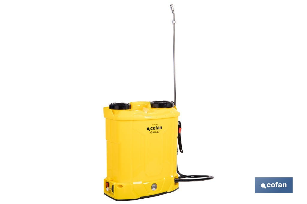 PULVERIZADOR DE ESPALDA ELÉCTRICO 16 L Li-Ion 12 V 8.0 Ah