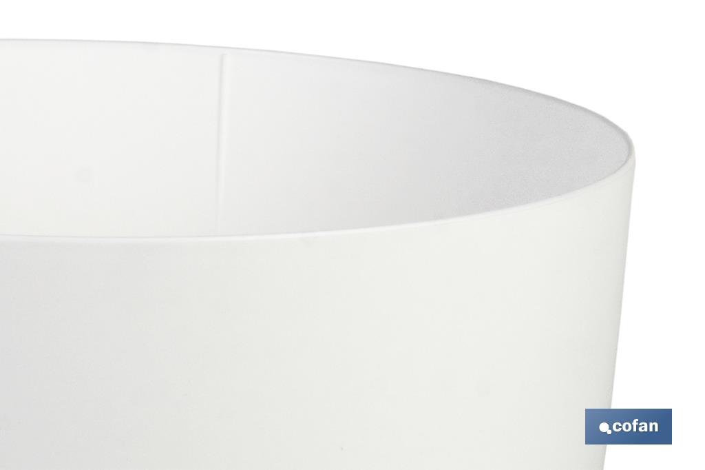 MACETA CAMELIA COLOR BLANCO 14X13.8cm venta unitaria