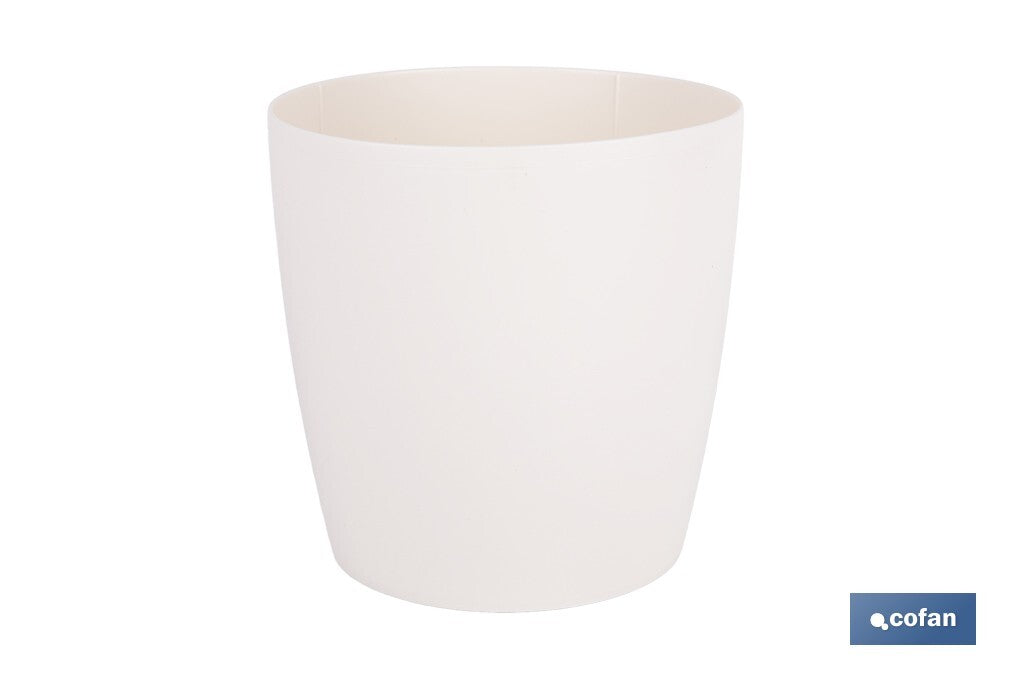 MACETA CAMELIA COLOR CREMA 18X17.8cm