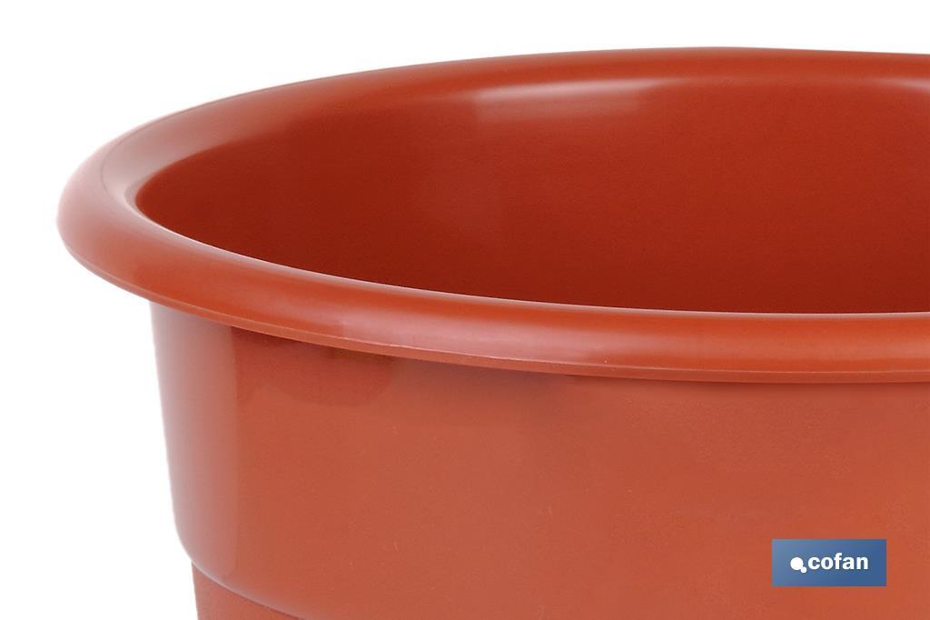 MACETA DALIA COLOR MARRON  28.5X22.5+ PLATO 23.5cm venta unitaria