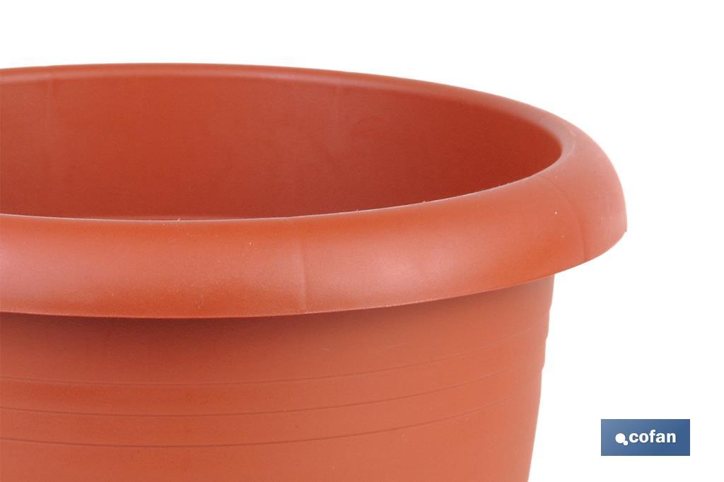 MACETA MARRON MODELO GARDENIA 30X25+ PLATO 24 cm