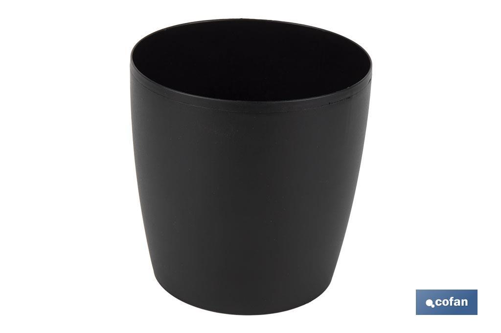 MACETA CAMELIA DE  COLOR NEGRO 30 X 28 CM venta unitaria