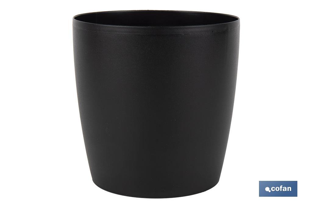 MACETA CAMELIA DE COLOR NEGRO 35 X 33 CM