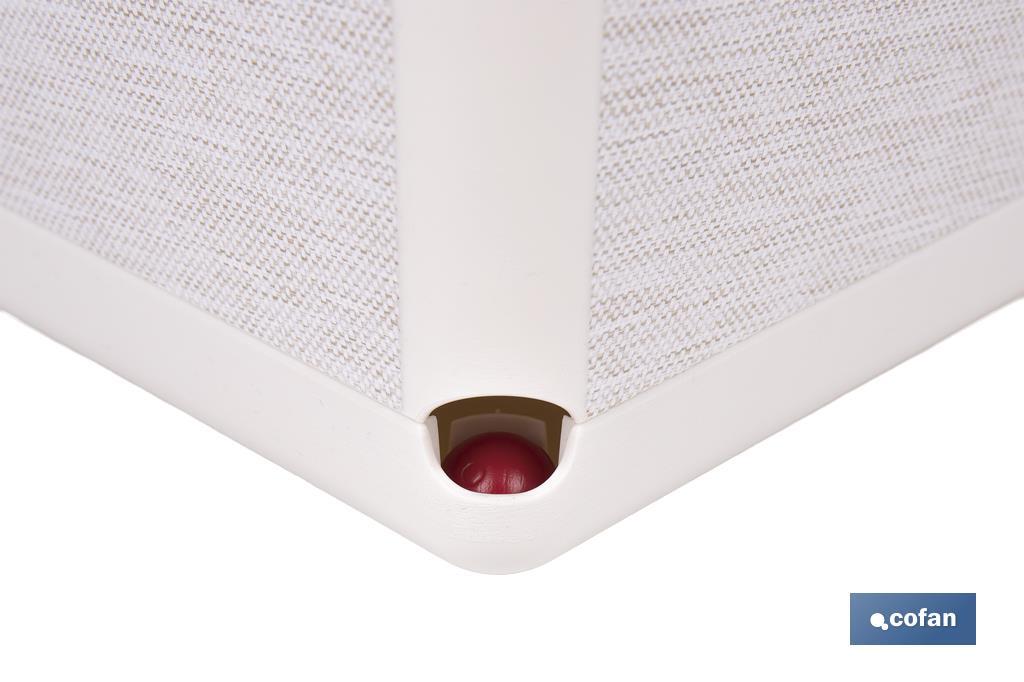 MACETA O MACETERO GAMA TEXTIL CUADRADA COLOR BLANCO PP 298 X 298 X 300 MM 18 L