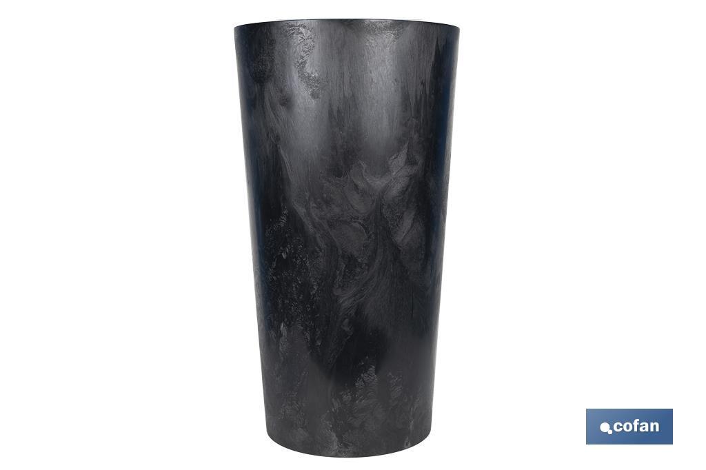 MACETERO 2 EN 1 FORMA CÓNICA CON DEPÓSITO COLOR NEGRO PP Ø 255 X 466 MM 9,5 L