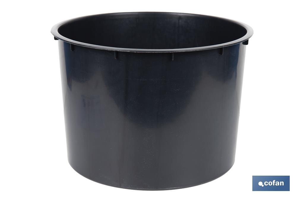 MACETERO 2 EN 1 FORMA CÓNICA CON DEPÓSITO COLOR NEGRO PP Ø 409 X 750 MM 29,5 L
