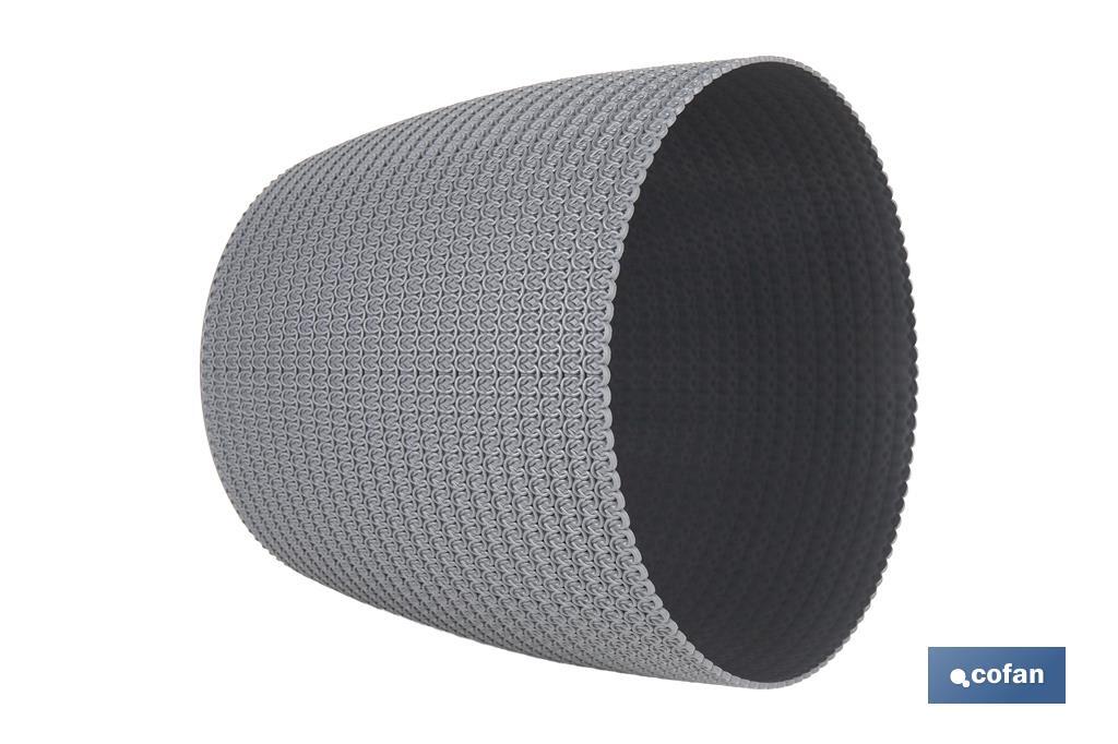 MACETA O MACETERO TRENZADA COLOR GRIS OSCURO PP Ø 141 X 119 MM 1,25 L